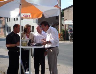 Infostand in Erfurt-Dittelstedt