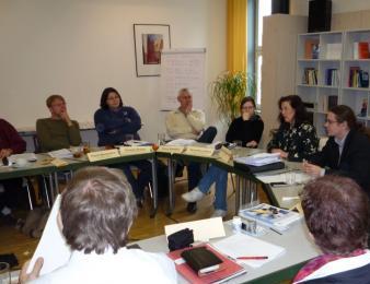 11. März 2009; Gesprächsrunde bei der Arbeitsgemeinschaft der evangelischen Jugend