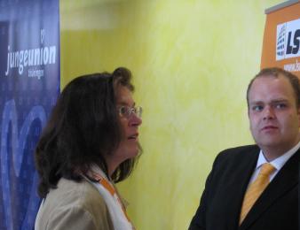 2. Mai 2009; Gespräch mit Mattihas Steuckert und Eike Letocha, vom LSU Regionalverband Ost, auf dem Landesparteitag