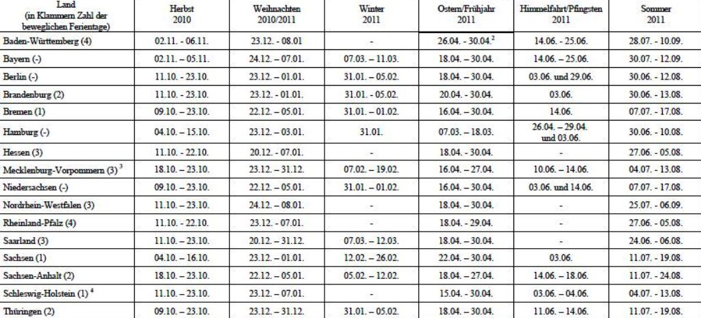 Ferienkalender